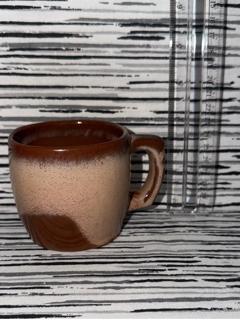 Frank-Oma 5c Handmade Ceramic Mug with Desert Gold / Desert Sand Glaze.